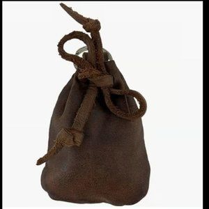 Hide and Drink Leather Mini Medieval Pouch Keychain, coin bag, ren faire